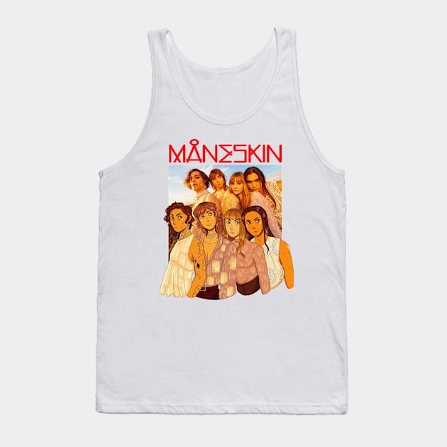 Draw - Maneskin Tank Top by vintageclub88